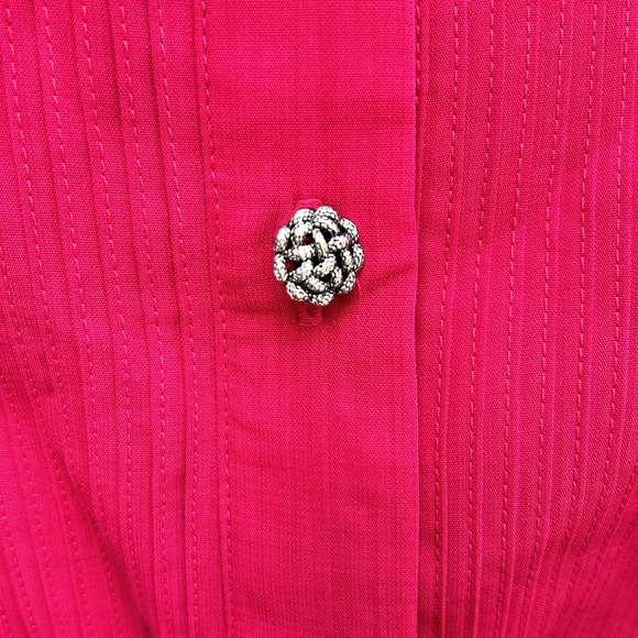 Leslie Fay Dark Red Pleated Dress - Picture 2 of 10